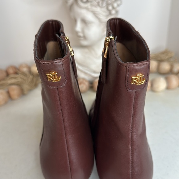 Lauren Ralph Lauren Willa Brown Leather Boot Sz 10 - Picture 9 of 11